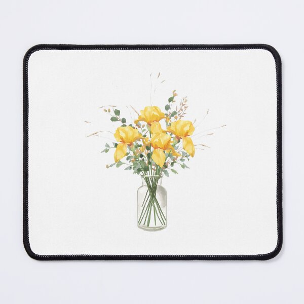 Item preview, Yellow irises bouquet watercolor designed and sold by uunaa.