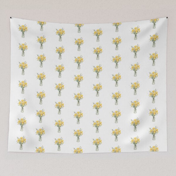 Item preview, Yellow irises bouquet watercolor designed and sold by uunaa.