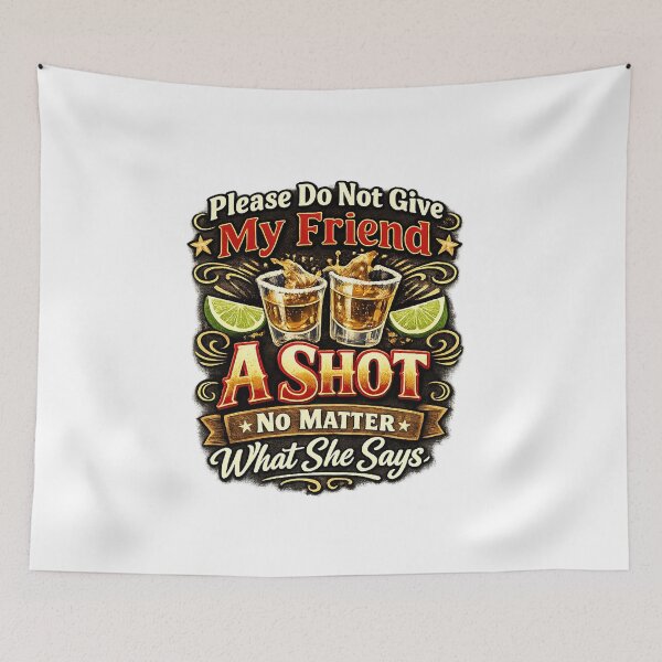 Item preview, Humorous Unisex Graphic Tee – Please Do Not Give My Friend A Shot designed and sold by MoolokaiApperal.