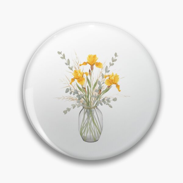 Item preview,  Yellow irises bouquet watercolor designed and sold by uunaa.