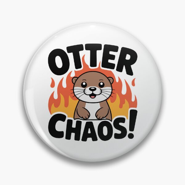 Item preview, OTTER CHAOS! Funny Otter T-Shirt – Playful Animal Pun Apparel designed and sold by PMCreative.