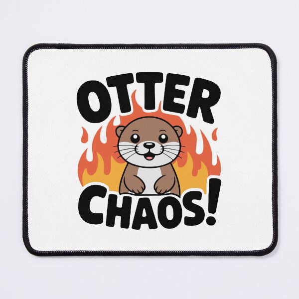 Item preview, OTTER CHAOS! Funny Otter T-Shirt – Playful Animal Pun Apparel designed and sold by PMCreative.