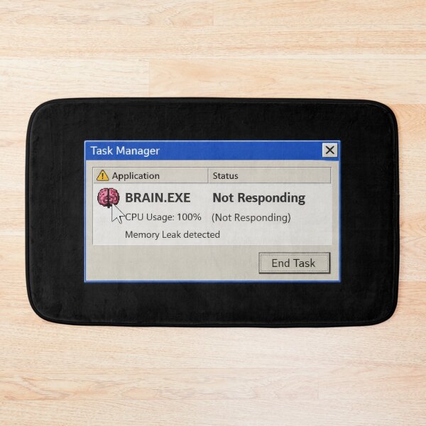 Item preview, Brain.exe Not Responding – Retro System Error Humor Design designed and sold by Mad Factory Designs.