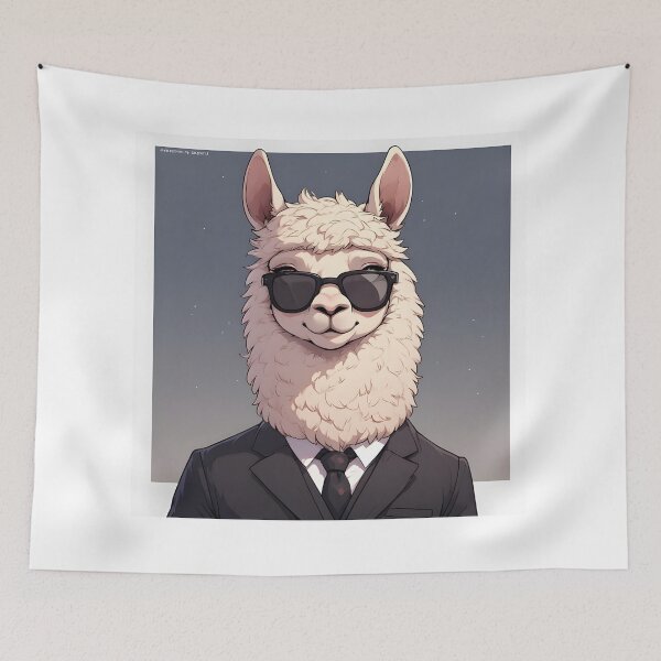 Item preview, Cool Llama in Suit with Sunglasses Funny Stylish Animal Art designed and sold by Karolina’s Cozy Creations.