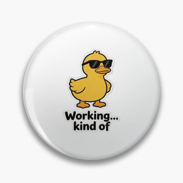 Item preview, Working Kind Of Funny Duck Meme Sticker Cute Aesthetic designed and sold by SimplesDesigns.