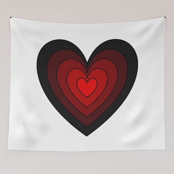 Item preview, Dark Emo Red and Black Aesthetic Layered Hearts lined designed and sold by Aesthetic Crew.
