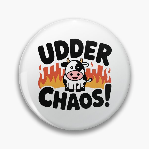 Item preview, UDDER CHAOS! Funny Cow T-Shirt – Hilarious Farm Animal Pun, Udder Mayhem Graphic designed and sold by PMCreative.