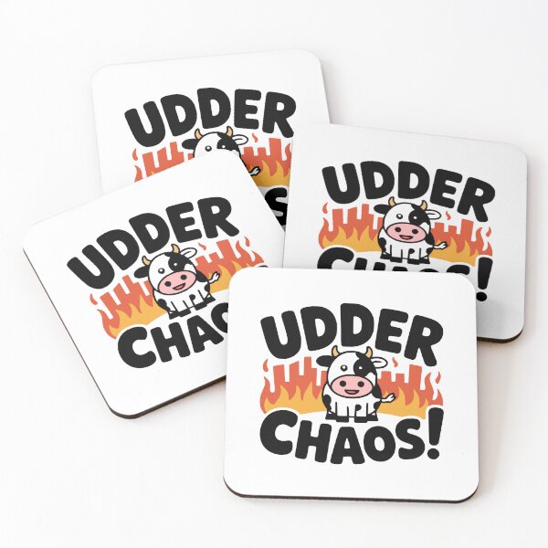 Item preview, UDDER CHAOS! Funny Cow T-Shirt – Hilarious Farm Animal Pun, Udder Mayhem Graphic designed and sold by PMCreative.