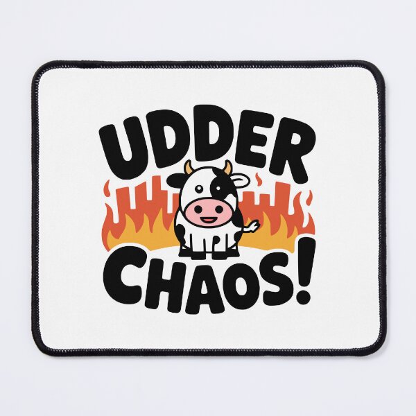 Item preview, UDDER CHAOS! Funny Cow T-Shirt – Hilarious Farm Animal Pun, Udder Mayhem Graphic designed and sold by PMCreative.