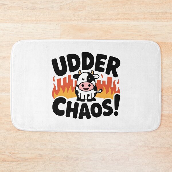 Item preview, UDDER CHAOS! Funny Cow T-Shirt – Hilarious Farm Animal Pun, Udder Mayhem Graphic designed and sold by PMCreative.