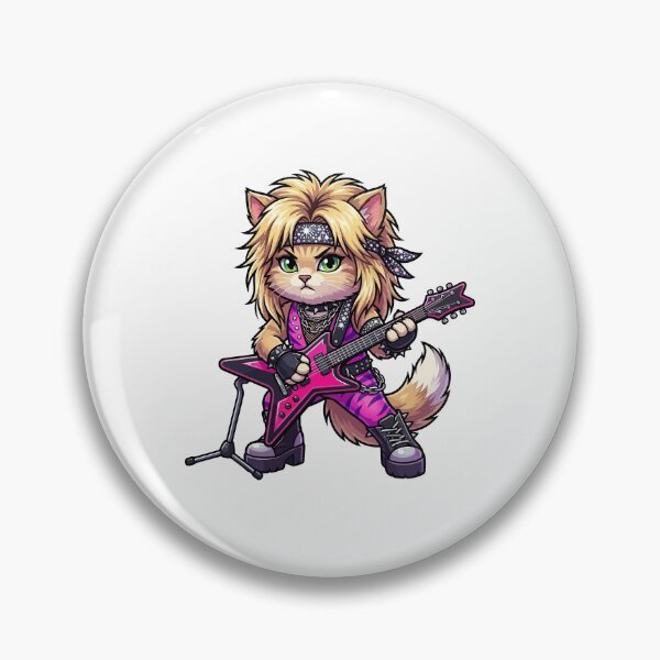 Item preview, Poison Glam Rock Cat - Hair Metal Legend Look designed and sold by henryavincnt.