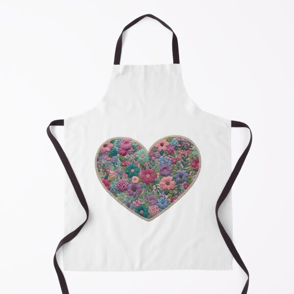 Item preview, Faux Embroidery Floral Heart – Decorative Botanical Stitch Design designed and sold by EVESTUDIOART.