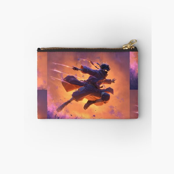 Item preview, Dynamic Jumping Ninja Attack - Fiery Purple Sunset Action designed and sold by MouradStudio.