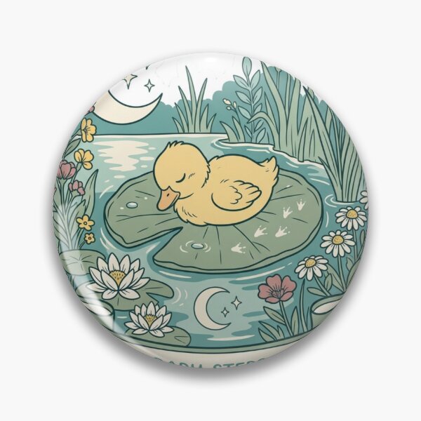 Item preview, Sleeping Duckling Even Baby Steps Count Cottagecore Mental Health Sticker designed and sold by AlexBloomStudio.