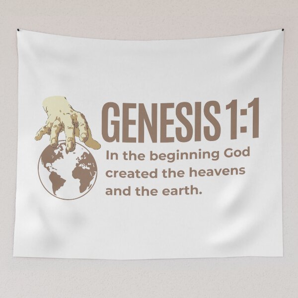 Item preview, Genesis 1:1 – In the Beginning God Created Christian Design designed and sold by MoriaStore.