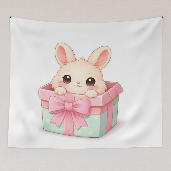 Item preview, Cute Bunny Peeking from Gift Box Kawaii Design designed and sold by Sadia  Jannat.