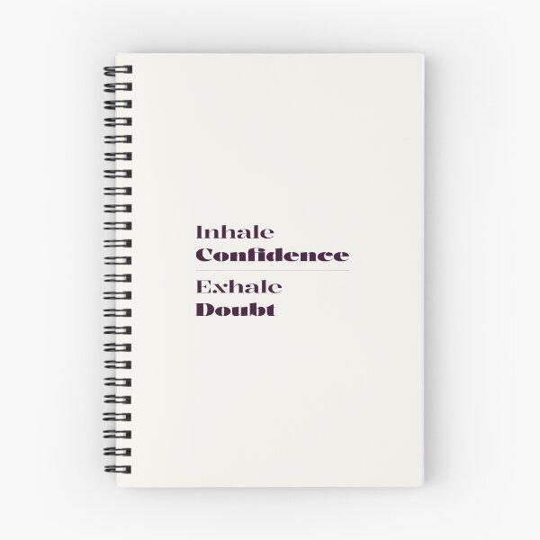 Item preview, Minimalist "Inhale Confidence Exhale Doubt" Stacked Serif Typography designed and sold by trepiu.