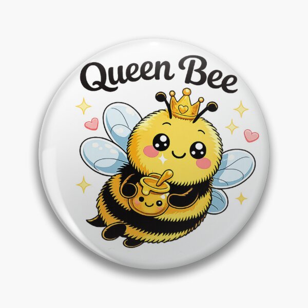 Item preview, Queen Bee Cute Bee Design | Kawaii Bumblebee with Crown & Honey | Bee Lover Gift designed and sold by PurpleJelly.