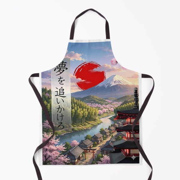Item preview, Japanese Sakura Pagoda Landscape with Mount Fuji designed and sold by EdaAlydn.