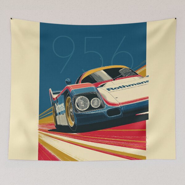Item preview, 956 Race Car Poster Illustration Front View designed and sold by blackdogshop.