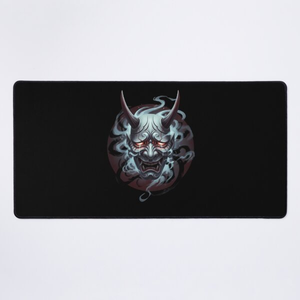 Item preview, Oni Demon Mask – Japanese Yokai Smoke Circle Dark Aesthetic Art designed and sold by LavinyArt.