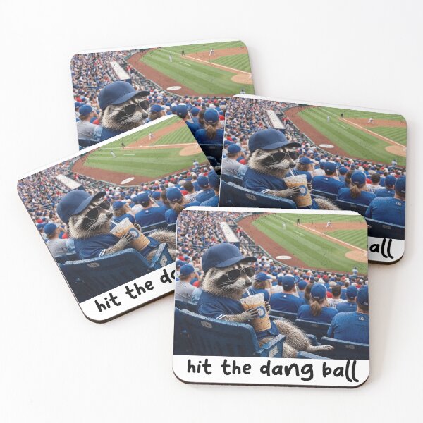 Item preview, Racoon Meme Hit The Dang Ball Baseball , Tis The Season, Sport Lover designed and sold by vintagearttee.