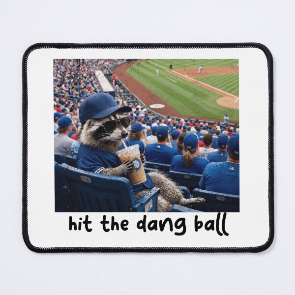 Item preview, Racoon Meme Hit The Dang Ball Baseball , Tis The Season, Sport Lover designed and sold by vintagearttee.