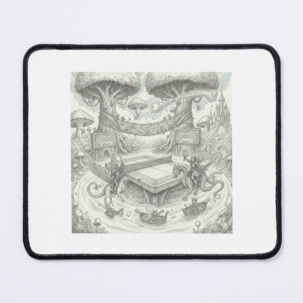 Item preview, Fantasy Table Tennis Dragon Duel T-Shirt - Epic Mythic Ping Pong Art designed and sold by OhMyPingCo.