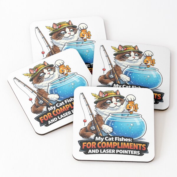 Item preview, Funny Cat Fishing For Compliments And Laser Pointers designed and sold by Gentlestate.