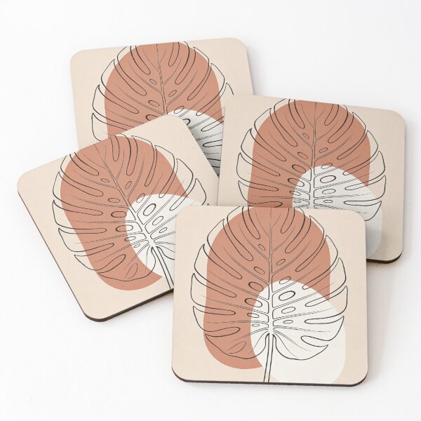 Item preview, Minimalist Monstera Line Art - Terracotta Boho Decor - Part 3 of 3 designed and sold by sana designer.