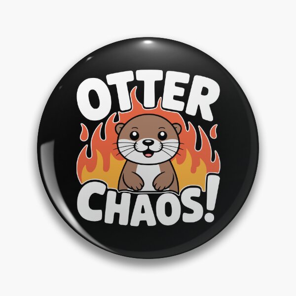 Item preview, Otter Chaos Funny Animal Pun Illustration designed and sold by PMCreative.