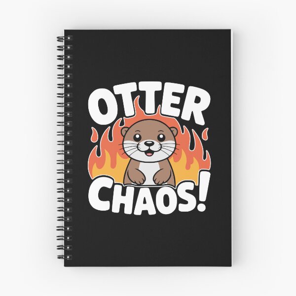 Item preview, Otter Chaos Funny Animal Pun Illustration designed and sold by PMCreative.