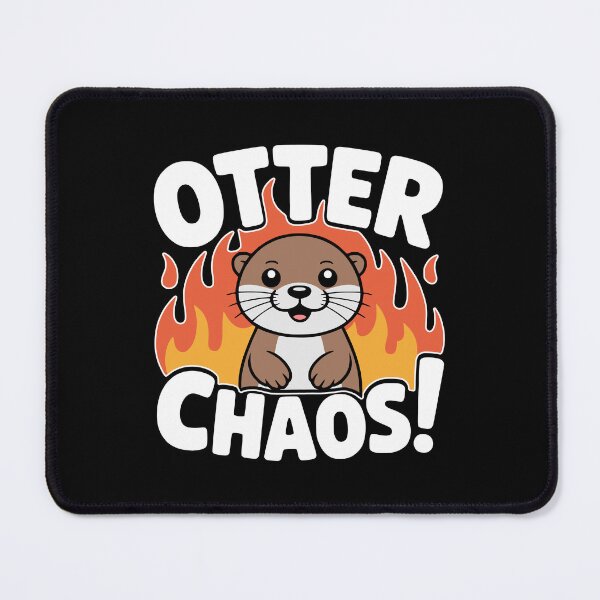 Item preview, Otter Chaos Funny Animal Pun Illustration designed and sold by PMCreative.