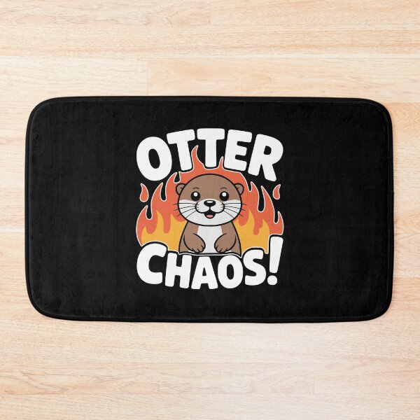 Item preview, Otter Chaos Funny Animal Pun Illustration designed and sold by PMCreative.
