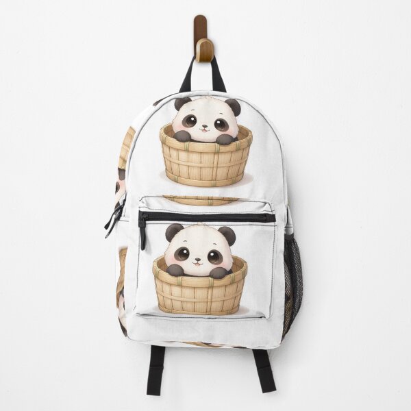 Item preview, Cute Panda Peeking from Bamboo Basket Kawaii Design designed and sold by Sadia Jannat.