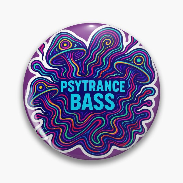 Item preview, Psytrance Bass – Psychedelic Trance Mushroom Neon designed and sold by |TRSSHOP|.