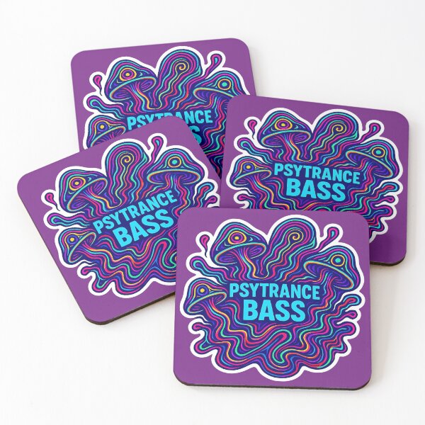 Item preview, Psytrance Bass – Psychedelic Trance Mushroom Neon designed and sold by |TRSSHOP|.