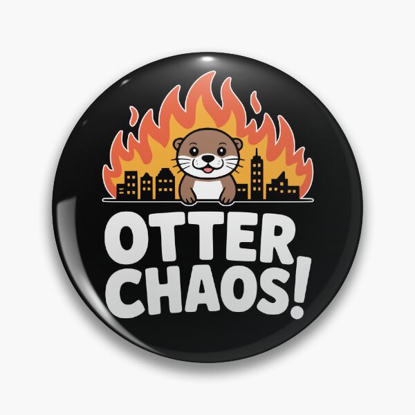 Item preview, Otter Chaos Funny City Destruction Pun designed and sold by PMCreative.