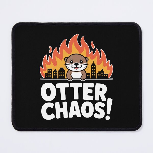 Item preview, Otter Chaos Funny City Destruction Pun designed and sold by PMCreative.