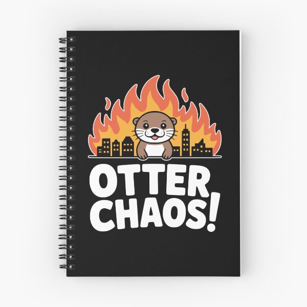 Item preview, Otter Chaos Funny City Destruction Pun designed and sold by PMCreative.