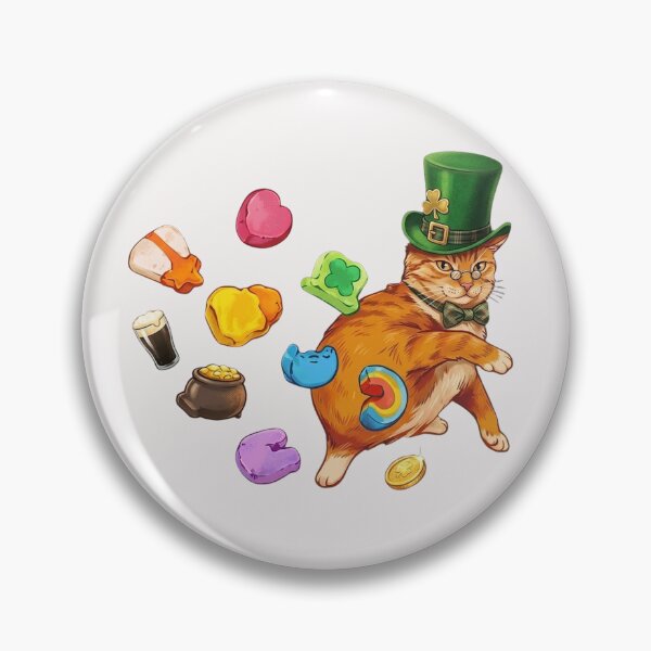 Item preview, Leprechaun - Orange -Cat StPatricks Day Lucky Charms designed and sold by PELearnPlay.