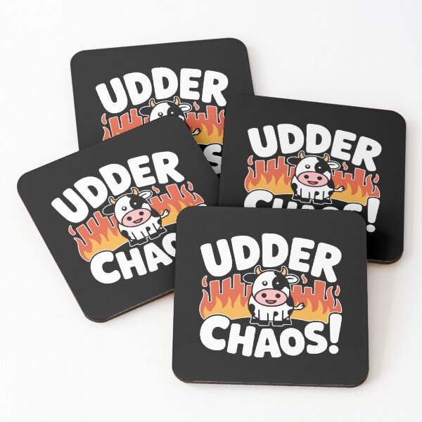 Item preview, Udder Chaos Funny Cow City Destruction Pun designed and sold by PMCreative.