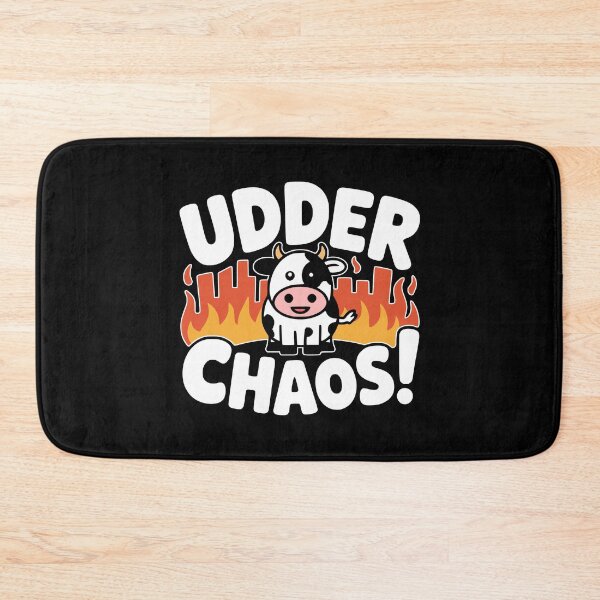 Item preview, Udder Chaos Funny Cow City Destruction Pun designed and sold by PMCreative.