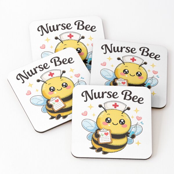 Item preview, Nurse Bee Cute Bee Design | Kawaii Nurse Gift | Bee Lover Healthcare Worker Art designed and sold by PurpleJelly.