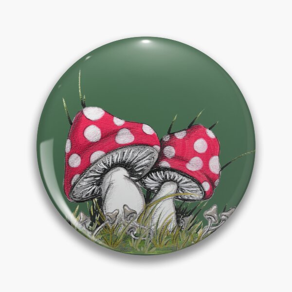 Item preview, whimsical red amanita mushrooms designed and sold by madlittlepixie.