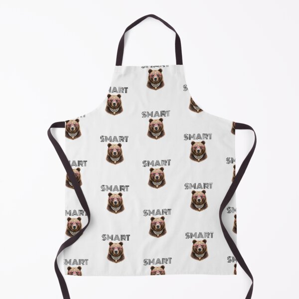Item preview, Smart Bear Illustration — Retro Chic Brown Grizzly with Pink Glasses and Pearls designed and sold by Colorful-Garden.