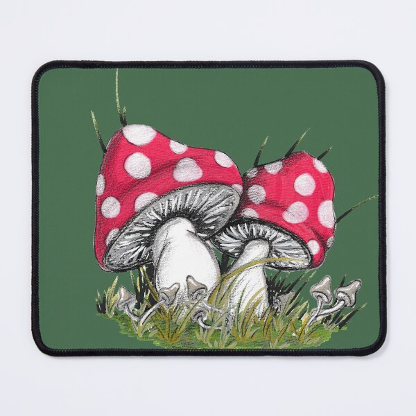Item preview, whimsical red amanita mushrooms designed and sold by madlittlepixie.
