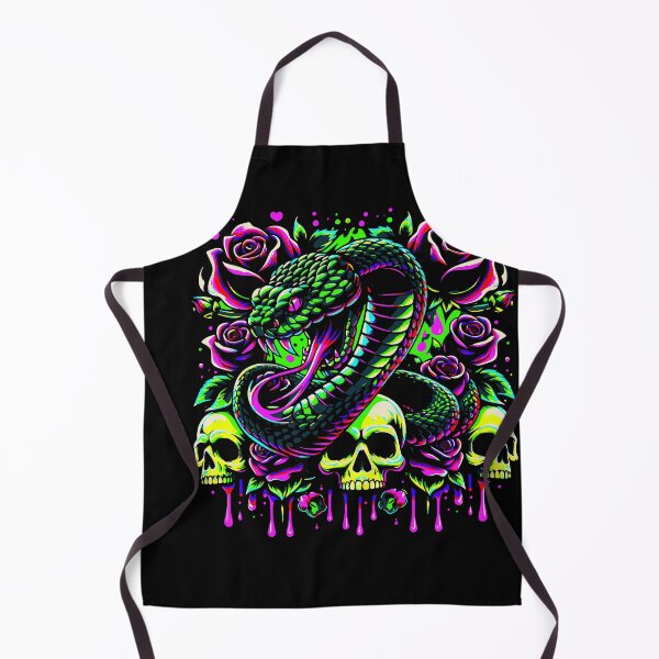 Item preview, Neon Venom Snake – Skull & Roses Gothic Illustration designed and sold by onlin3boutiqu3.