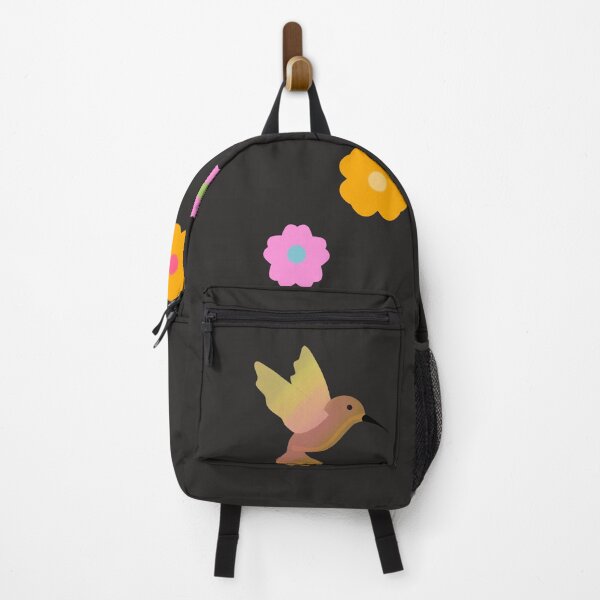 Item preview, Cute Hummingbirds and Flowers Pattern - Yellow Pink Gradient designed and sold by MigWhimsy.