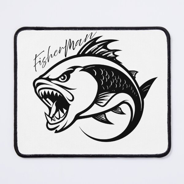 Item preview, Fisherman ferocious fishing logo designed and sold by Art-Horizon.